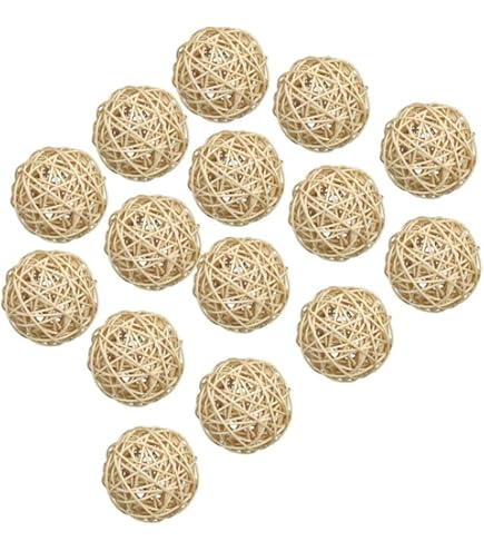 Amazon.co.jp: Hifeoos 籐 ラタン ウィッカーボール ラタンボール 籐