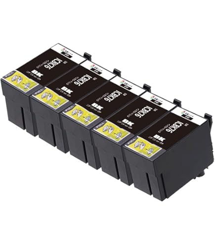 Amazon.co.jp: 互換インクカートリッジ ic76 ICBK76 黒 ブラック4個 