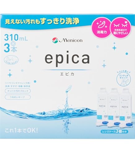 Amazon | メニコン ソフトコンタクト用 洗浄液 310mL×3本 | ノー