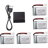 5PCS 3.7V 300mAh リチウム電池 5 in1 充電器用のSyma S39 X11C WLToys V911S A120 XK A150 V966 FX801 UDI U816A Hubsan H107L F180W F180C HS17
