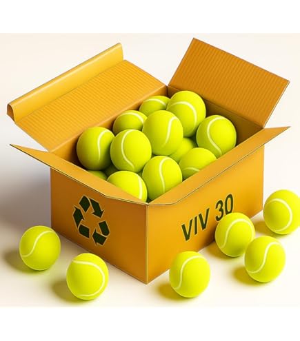 Yonex TB-NP30 Tennis Balls, Non-Pressure Balls, Yellow, Bag of 30