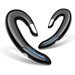 【進化版 最新Bluetooth5.1 耳掛け式イヤホン】 Bluetooth イヤホン 両耳 耳掛け式 ワイヤレスイヤ…