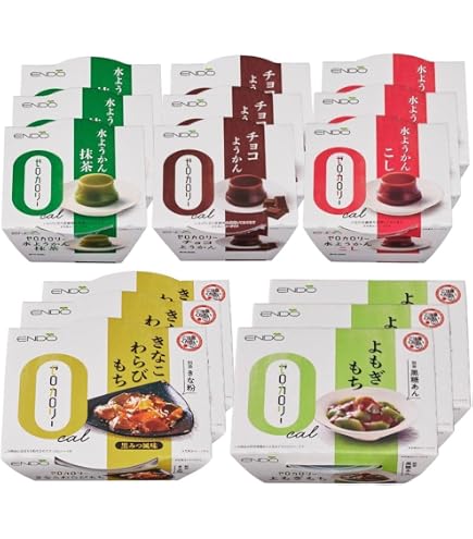 Amazon.co.jp: 遠藤製餡 ゼロカロリー水ようかん 抹茶 90g ×6個 : 食品
