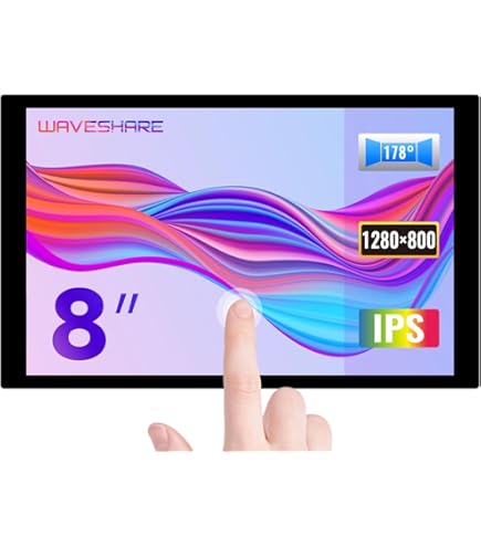 Waveshare 8inch USB Monitor - 1280x800 Secondary Screen With Music Spectrum & System Monitoring