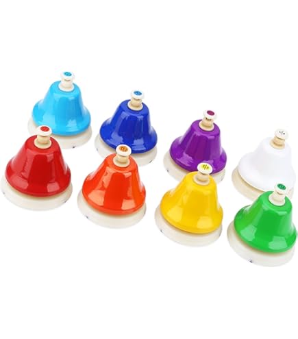 Amazon.co.jp: ハンドベル ミュージックベル 子供用ハンドベル 8色