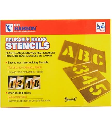 Amazon.co.jp: 【C.H.HANSON】真鍮製ステンシルプレート 45ピース