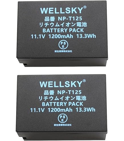 Amazon | NP-T125 NPT125用クイックLCDデュアルバッテリー充電器、GFX