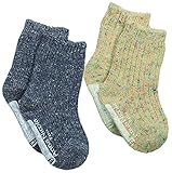 アンナニコラ 2足組 ローゲージリブ編み厚地ソックス 9cm - 12cm ネイビー 6047 日本製