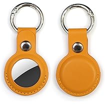 Amazon | AirTag用ケース レザー 【オレンジ】 エアタグ用