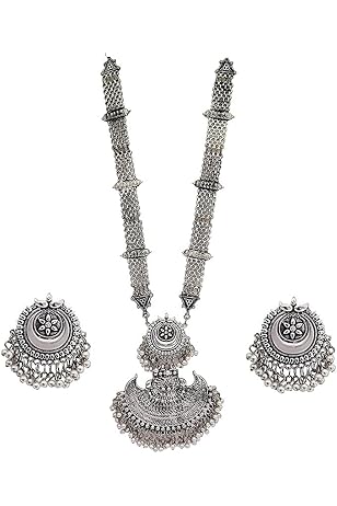 Sansar India Oxidized Silver Plated 
