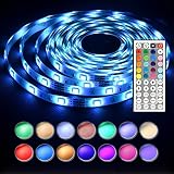 LEDストリップ照明5 M 16.4 Ft防水5050 RGB 150個柔軟な色が変化するフルキット44キーIRリモートコントローラ、コントロールボックス、12 V 2 A電源供給 5M COMINH