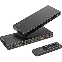 【新品未使用】hdmi マトリックス 4k 60Hz 4入力2出力 HDMIマトリックス スイッチャー hdmi 切替器 hdmi 分配器 hdmi2.0 hdcp2.3 hdmi 音声分離器(光デジタル・同軸デジタル・3.5mmステレオ音声出力) ARC対応 HDR/3D映像対応 Aplle TV・STB・PS4・WiiU・Blu-rayなど対応 リモコン付き Amazon | HDMIマトリックス 4入力2出力 スイッチ セレクター