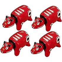 赤べこ　カラーベコ　置き物　箸置き 赤ベコ箸置き（赤色） 2個セット 赤べこ箸置き あかべこ箸置