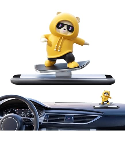 Amazon.co.jp: カートゥーンベア車用置物【公式】スケートボード 車