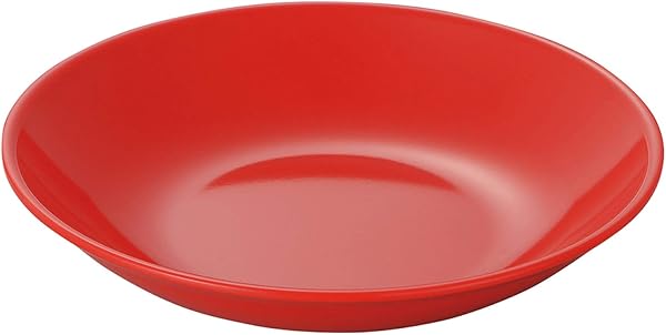 Nagao SP-115R Unbreakable Red Tableware, Round Plate, Deep Plate, 7.9 inches (20 cm), Made in Japan - 1