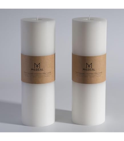 Amazon.co.jp: 6インチのホワイトピラーキャンドル - 4個セット