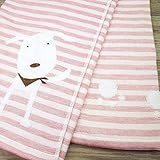 今治タオル バスタオル PONちゃん ガーゼボーダー (ピンク)
