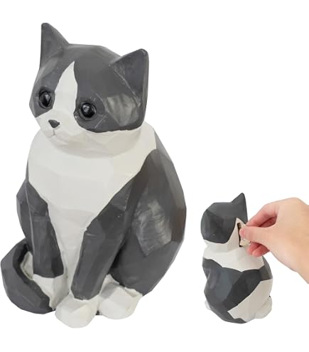 Amazon.co.jp: 猫舎道楽堂本舗 招き猫 貯金箱 陶器 置物 : おもちゃ