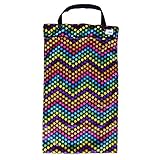 Large Hanging Wet Dry Bag for Cloth Diapers or Laundry, Bright Stars by Ecoable