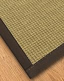 NaturalAreaRugs Malt Binding Hamptons Natural Seagrass Rug Fudge 2' x 3' [並行輸入品]