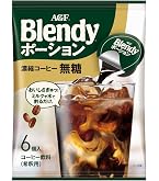 Amazon.co.jp: AGF ブレンディ ポーション 濃縮コーヒー 無糖 6個