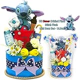 ダーパーケーキ ディズニー スティッチ おむつケーキ 出産祝い パンパース 26枚使用 大好評な贈り物 男の子 S