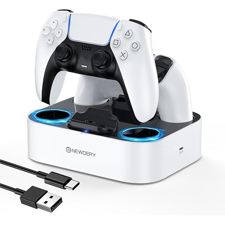 DualSense Edge ワイヤレスコントローラー 充電スタンドセット Amazon.co.jp: CYBER ・ ダブル充電スタンド (DualSense Edge