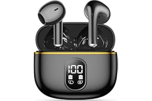 イヤホン bluetooth ワイヤレスイヤホン yjjc ブルートゥースイヤホン 無線 接続瞬時 Hi-Fi Type-C急速充電 ぶるーとぅーす 小型/軽量 LEDディスプレイ搭載 WEB会議/運動/ゲーム/テレワーク/通学/通勤/スポーツ/音楽