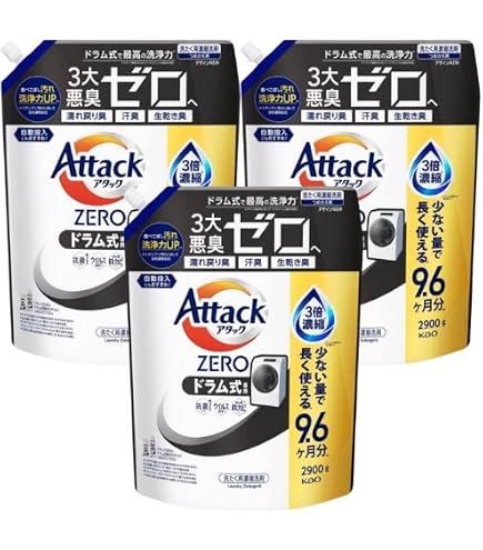 Amazon | アタックZERO ドラム式専用 詰め替え 2900g ×4個 セット メガ