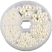 Amazon.co.jp: PH PandaHall 約1070個 パールビーズ 穴無し ゴールド