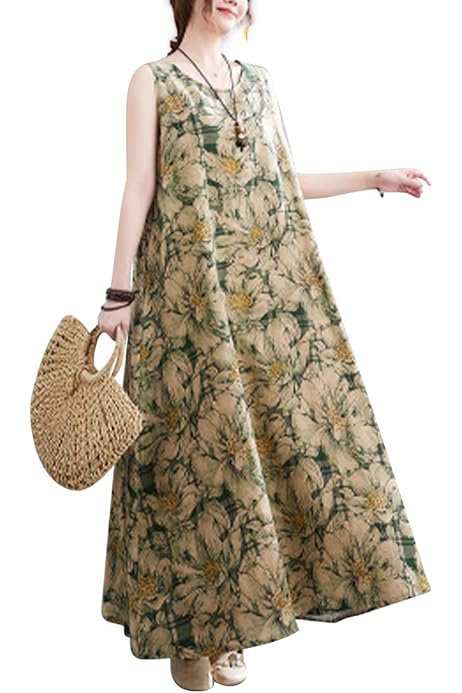 Amazon.co.jp: ロングワンピース 花柄 レディースファッション 夏 秋  