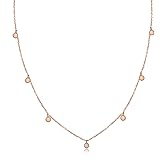 Barzel 18K White Gold & 18K Rose Gold with Created Fire Opal Necklaces