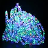 direct-lighting 50 ft超明るいHeavy Dutyマルチカラーロープライトwith 600 LED – Expandable to 200 FT。