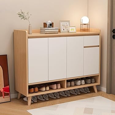 ⭐新品⭐下駄箱 シューズボックス 収納キャビネット 木製 棚 大容量 ホワイト 楽天市場】【ブラックフライデー開催中!27日1:59迄】 玄関収納 下駄箱