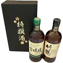Amazon.co.jp: 特撰酒箱入り ニッカウイスキー 宮城峡 ＋ 竹鶴 (共に