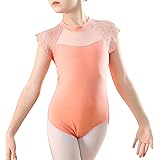 [AIEOE] バレエ レオタード 子供 ガールズ バレエダンス 女の子 ダンス服 綿素材 キッズ バレエ用品 体操服 ユニタード 袖なし 可愛い レース 花柄 新体操 発表会 教室 練習着 レッスン着 120 130 140 150 160 170