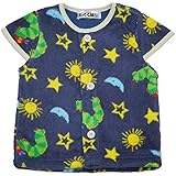 2017年 秋冬 はらぺこあおむし マシュマロフリース 総柄 肩付きベスト THE WORLD OF ERIC CARLE ネイビー◇95cm