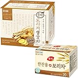1個+1個 純作 ドラジ キキョウショウガ茶（ ティーバッグ 0.7gX40包入）/ 東西とうもろこし茶 20包 /東西麦茶 20包/ 韓国流通版 並行輸入品 (純作 キキョウショウガ茶 0.7gX40包+東西 麦茶 1.5gX20包)