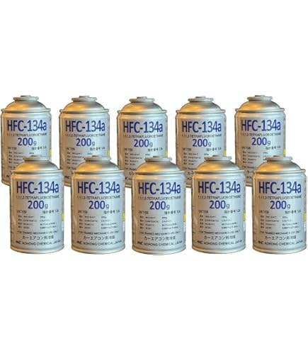 Amazon.co.jp: カーエアコン用冷媒 [ 200g ] HFC-134a ガス缶 (10本