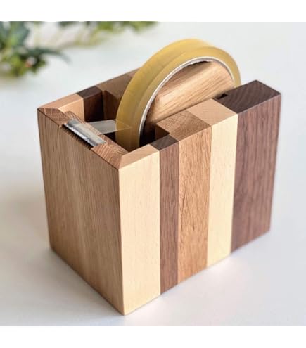 Amazon | テープカッター セロハンテープ台 木製 wedge テープ