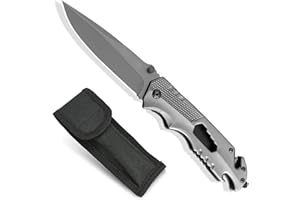 Xhiodwo フォールディングナイフ 折りたたみナイフ 5-IN-1多機能 アウトドア 果物ナイフ フィッシングナイフ 栓抜き 六角レンチ キャンプ 釣り 包丁