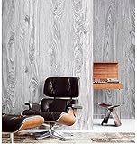Blooming壁: Faux Natural Wood Grain壁ビニール壁布壁壁画壁紙ウォールペーパーロールforリビング寝室、20.8 in * 32.8 Ft = 57平方フィート 20.5