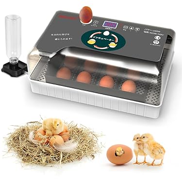【新品未開封】自動孵卵器 自動転卵・湿度調整式 鳥類専用　18個　12888円 Amazon | HARCOTY 自動孵卵器 インキュベーター 小型孵卵器 10個