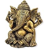 インドの神様 ガネーシャの置物 ガネーシャ 置物 ガネーシャ像 夢を叶える象 金運アップ 開運 瞑想 商売繁盛 現世利益 ヒンドゥー教の神様 象の神様 ガナパティ 歓喜天 聖天 J18077 オリエンタル ゴールド