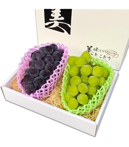 Amazon.co.jp: 国産 九州産 巨峰＆シャインマスカット 2パック 約600g