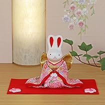 縮緬　古布　振袖うさぎ置物2点セット ちりめん細工[振り袖うさぎ] 置物 - メルカリ