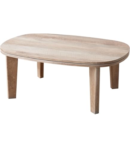 Amazon｜家具350 こたつセット 楕円形 こたつテーブル こたつ布団 2点