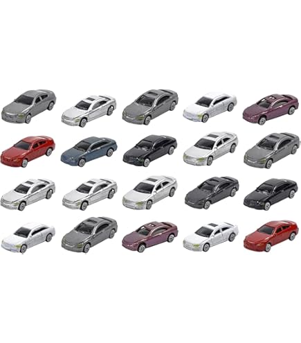 Amazon | Nゲージ ジオラマ ミニカー 1/150スケール 20台セット おまけ