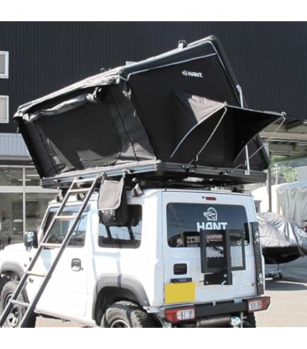 Amazon.co.jp: YOUNGHUNTER ルーフトップテント 三角形 1-2人用 アルミ