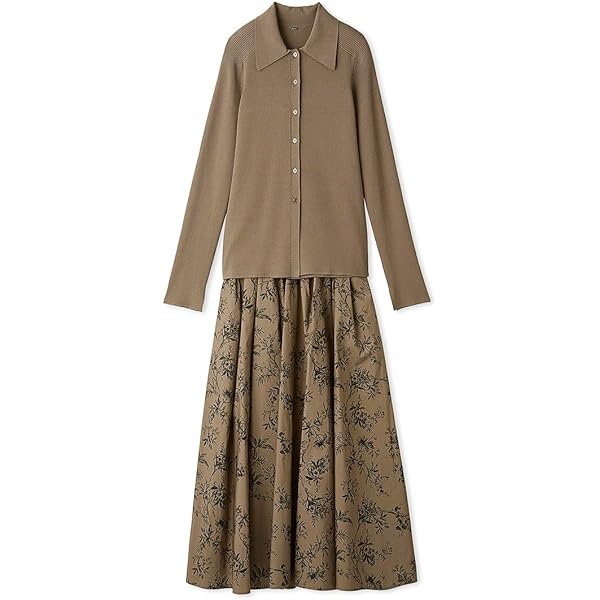 美品♡【2024年モデル】CELFORD フラワージャガード裾フレアワンピース Amazon.co.jp: [セルフォード] フラワージャガード裾フレア